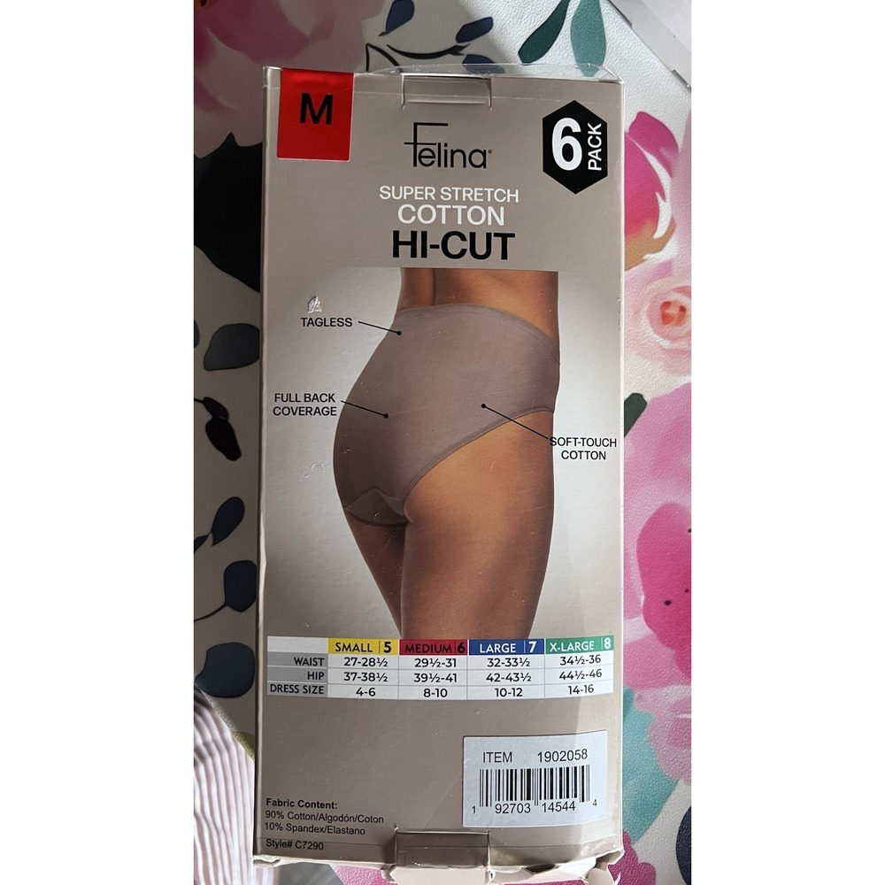 Salina Cotton High Cut Panties Size Medium 8/10